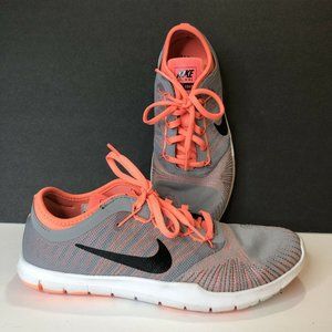 Nike Training Flex Adapt Fitsole Size 6.5 Sneakers Gray Orange